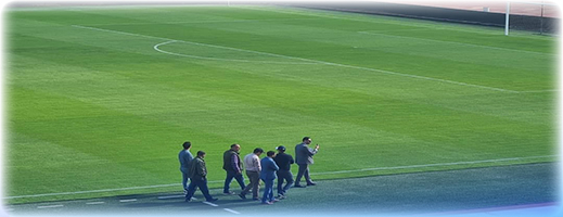تحضيرا لاستقبال المنتخب الوطني.. لجنة من الجامعة الملكية تحل بالملعب الشرفي بوجدة تحضيرا لاستقبال المنتخب الوطني.. لجنة من الجامعة الملكية تحل بالملعب الشرفي بوجدة