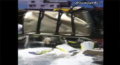 انقلاب سيارة بفرخانة محملة بالسلع المهربة من مليلية و اصابة سائقها بجروح خطيرة انقلاب سيارة بفرخانة محملة بالسلع المهربة من مليلية و اصابة سائقها بجروح خطيرة