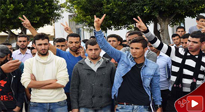 شاهدوا الفيديو.. الطلبة يخرجون في مسيرة الغضب بالناظور من أجل المطالبة بالنقل