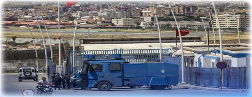 تحسبا لأي محاولات اقتحام.. إجراءات أمنية مشددة على حدود سبتة المحتلة قبيل رأس السنة تحسبا لأي محاولات اقتحام.. إجراءات أمنية مشددة على حدود سبتة المحتلة قبيل رأس السنة