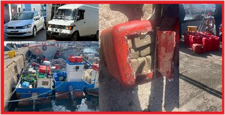 تفكيك شبكة للتهريب الدولي للمخدرات بميناء بني أنصار وحجز 375 كيلوغرامًا من الشيرا تفكيك شبكة للتهريب الدولي للمخدرات بميناء بني أنصار وحجز 375 كيلوغرامًا من الشيرا