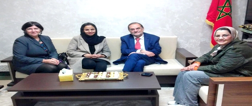 خديجة احمادوش تستقبل المدير الجديد لمعهد خديجة احمادوش تستقبل المدير الجديد لمعهد