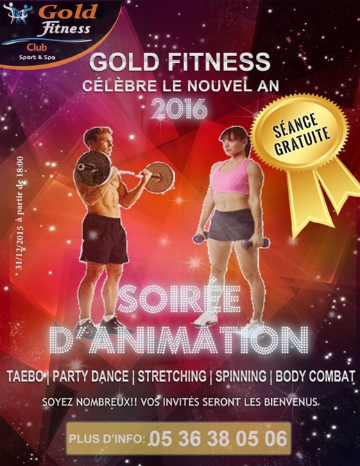 بمناسبة رأس السنة "كولد فيتنس" ينظم أمسية رياضية للنساء والرجال بالمجان بمناسبة رأس السنة "كولد فيتنس" ينظم أمسية رياضية للنساء والرجال بالمجان