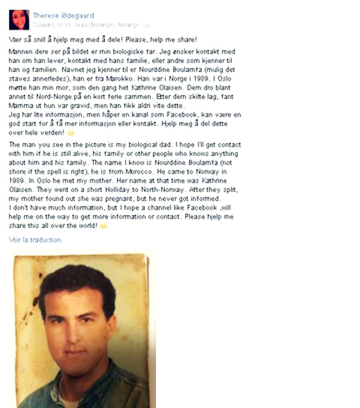 شابة نرويجية تبحث عن والدها الريفي المفقود منذ 26 سنة شابة نرويجية تبحث عن والدها الريفي المفقود منذ 26 سنة