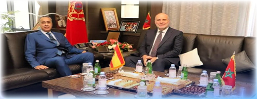 حموشي يستقبل مسؤول الاستعلامات ووفد أمني عن الحرس المدني الإسباني حموشي يستقبل مسؤول الاستعلامات ووفد أمني عن الحرس المدني الإسباني
