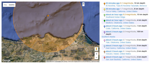 هزة أرضية خفيفة تضرب الناظور والمناطق المجاورة لها هزة أرضية خفيفة تضرب الناظور والمناطق المجاورة لها