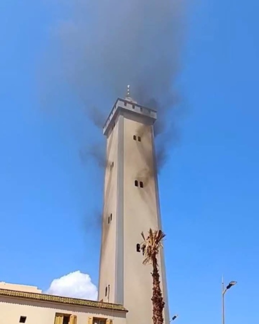 حريق بمسجد 