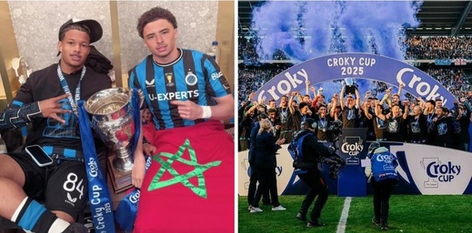 تتويج مثير لكلوب بروج بكأس بلجيكا وشمس الدين الطالبي يرفع العلم المغربي احتفالاً تتويج مثير لكلوب بروج بكأس بلجيكا وشمس الدين الطالبي يرفع العلم المغربي احتفالاً