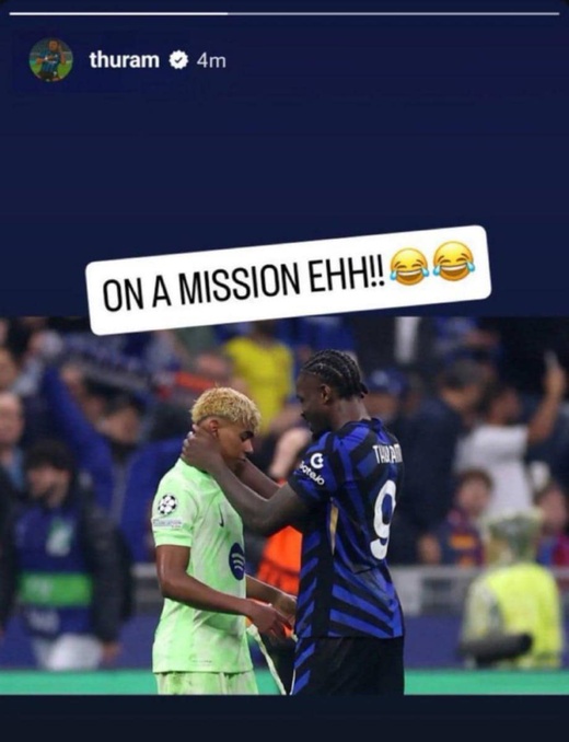 يواسي ثم يسخر من دموع لامين جمال.. هذه صورة “الستوري” التي فجّرت الهجوم على تورام! يواسي ثم يسخر من دموع لامين جمال.. هذه صورة “الستوري” التي فجّرت الهجوم على تورام!