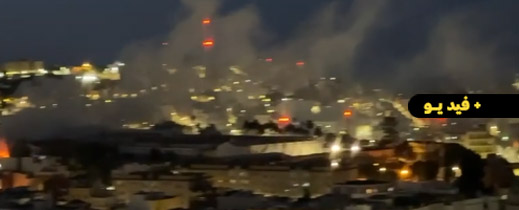 اندلاع حريق مهول قرب ثكنة عسكرية بمليلية