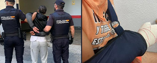 اعتداء دموي في مليلية.. الشرطة تعتقل رجلاً زرع الرعب في الشارع العام ووجه تهديدات لعناصر الأمن اعتداء دموي في مليلية.. الشرطة تعتقل رجلاً زرع الرعب في الشارع العام ووجه تهديدات لعناصر الأمن