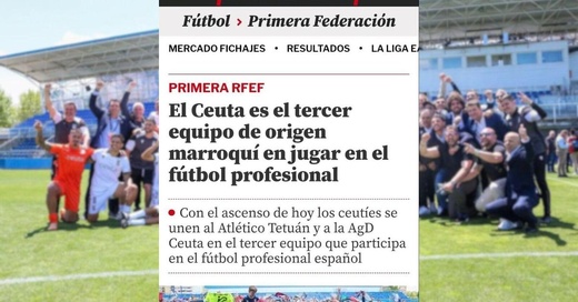 صحيفة إسبانية تصف فريق سبتة بـ”أصل مغربي” واتحاد الكرة الإسباني يحتج بشدة صحيفة إسبانية تصف فريق سبتة بـ”أصل مغربي” واتحاد الكرة الإسباني يحتج بشدة