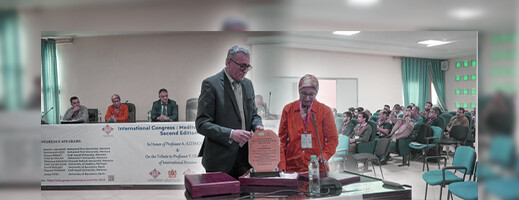 الكلية متعددة التخصصات بالناظور تُكرم عميدها الأستاذ علي أزديموسى في مؤتمر دولي يسلط الضوء على ريادة الرياضيات الكلية متعددة التخصصات بالناظور تُكرم عميدها الأستاذ علي أزديموسى في مؤتمر دولي يسلط الضوء على ريادة الرياضيات