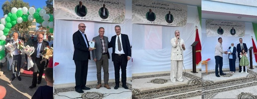 أمسية تكريمية للأستاذين الحسن والقاضي وعبد الله الوليد بمدرسة عمر المختار باحدادن