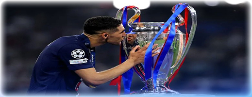 حكيمي يتألق ويقود باريس سان جيرمان لاكتساح إنتر ميلان والتتويج بلقب دوري أبطال أوروبا حكيمي يتألق ويقود باريس سان جيرمان لاكتساح إنتر ميلان والتتويج بلقب دوري أبطال أوروبا