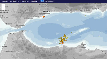 المرصد الاسباني يسجل أزيد من 1000 هزة أرضية إرتدادية خلال أسبوعين ببحر البوران‎