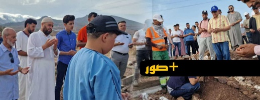 تشييع جثمان شقيق الإعلامي رشيد لكزيري في موكب جنائزي مهيب بالناظور
