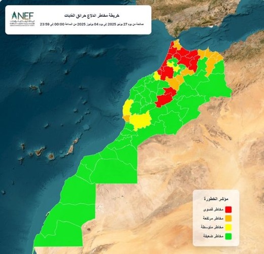 من الآن حتى 4 يوليوز.. الناظور والدريوش تحت تهديد حرائق الغابات