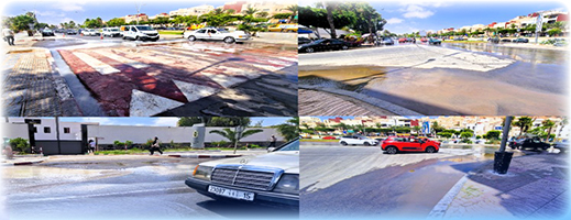 في عز الصيف والجفاف.. تسرب مائي كبير يغرق شارع 3 مارس بالناظور في عز الصيف والجفاف.. تسرب مائي كبير يغرق شارع 3 مارس بالناظور