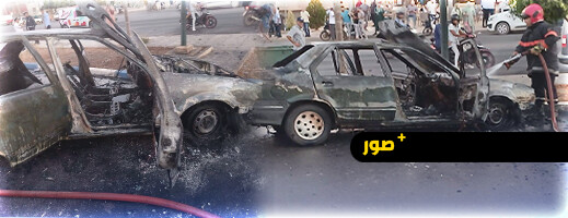 النيران تلتهم سيارة بالكامل قرب مستشفى القرب بزايو دون تسجيل إصابات النيران تلتهم سيارة بالكامل قرب مستشفى القرب بزايو دون تسجيل إصابات