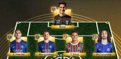 تألق مغربي عالمي.. بونو وحكيمي ضمن التشكيلة المثالية لكأس العالم للأندية 2025 تألق مغربي عالمي.. بونو وحكيمي ضمن التشكيلة المثالية لكأس العالم للأندية 2025