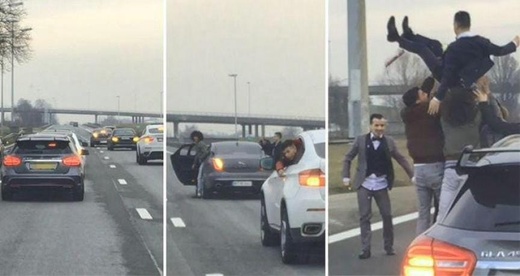 شرطة بلجيكا توقف موكب زفاف مغربي تسبب في شلل مروري شرطة بلجيكا توقف موكب زفاف مغربي تسبب في شلل مروري