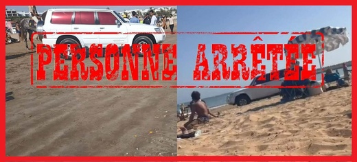سيارة أجنبية تقتحم شاطئا وسط ذهول المصطافين.. والأمن يتدخل بسرعة