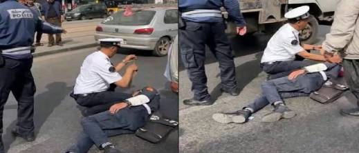 حادث مأساوي يودي بحياة شرطي في الشارع العام حادث مأساوي يودي بحياة شرطي في الشارع العام