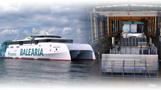 Baleària انطلاق أشغال بناء أول عبّارتين كهربائيتين للخط طنجة – طريفة Baleària انطلاق أشغال بناء أول عبّارتين كهربائيتين للخط طنجة – طريفة