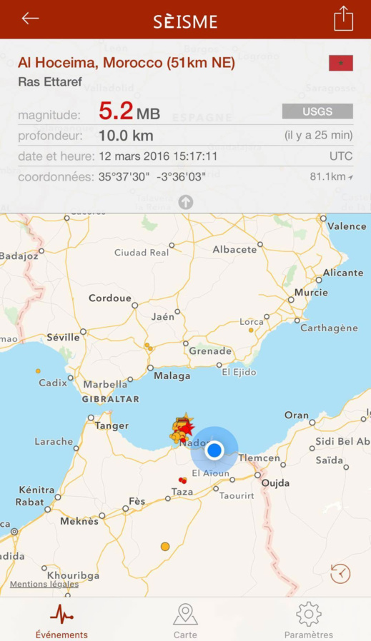 تسجيل هزتين أرضيتين متتاليتين بعد زوال اليوم شعر بها معظم سكان مدن الريف تسجيل هزتين أرضيتين متتاليتين بعد زوال اليوم شعر بها معظم سكان مدن الريف