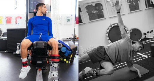 حكيمي يبدأ الترويض للتأهيل من الإصابة قبل كأس إفريقيا للأمم