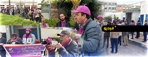 مطالب بإصلاحات عاجلة.. نقابة "ف.د.ش"تحتج أمام مديرية التعليم بالناظور