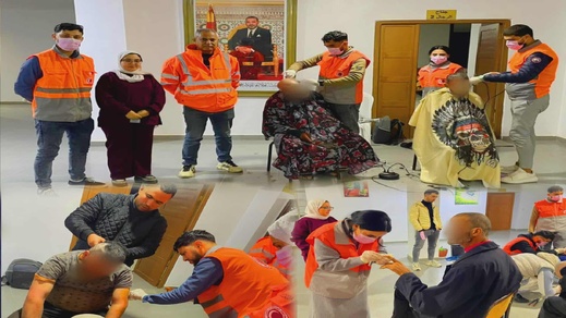 مبادرة إنسانية ميدانية للهلال المغربي للاغاثة والانقاذ لفائدة الأشخاص في وضعية صعبة بالدريوش