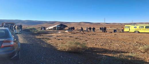 انقلاب حافلة بتزطوطين.. دقائق من الرعب ونجاة جماعية بأعجوبة انقلاب حافلة بتزطوطين.. دقائق من الرعب ونجاة جماعية بأعجوبة