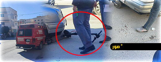 حادث سير ببن الطيب يسفر عن إصابة شاب كان على متن دراجة كهربائية