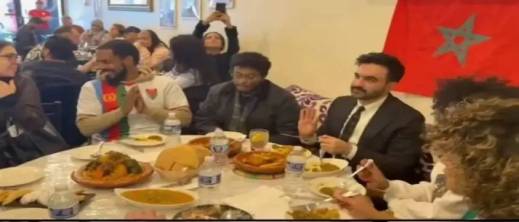 عمدة نيويورك "مغربي" الهوى في ليلة افتتاح الكان مع الجالية