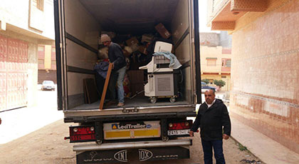 جمعية دار الكبداني للأعمال الإجتماعية تستقدم شاحنة من المساعدات لساكنة الجماعة 