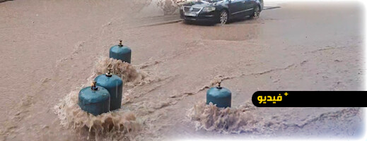 أمطار غزيرة تخلف سيولا جارفة بقلب مدينة الحسيمة