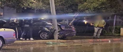 الناظور.. حادثة سير ليلية قرب قاعة أفراح الوحدة تخلف خسائر مادية جسيمة