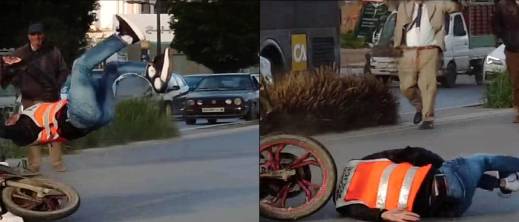 إصابة شرطي مرور بجروح خطيرة بعد تعرضه لدهس من طرف دراجة نارية