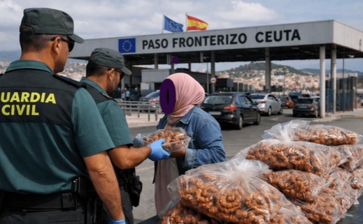 الشباكية المغربية تتحول إلى نفايات عند معبر سبتة.. وحزب يندد
