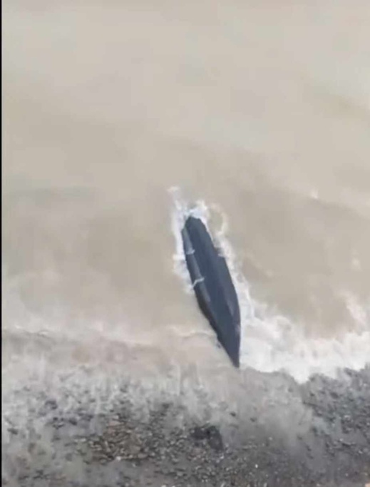 البحر يلفظ زورقا مطاطيا مجهول الهوية بسواحل أركمان البحر يلفظ زورقا مطاطيا مجهول الهوية بسواحل أركمان