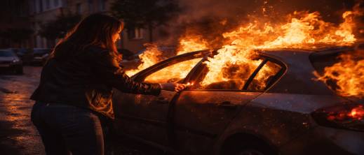 سنة حبسا نافذا لشابة أدينت بإحراق سيارة في الشارع العام