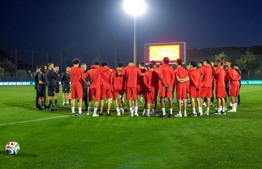 وهبي يقود أول مران لأسود الأطلس استعدادًا لوديتي الإكوادور والباراغواي وهبي يقود أول مران لأسود الأطلس استعدادًا لوديتي الإكوادور والباراغواي