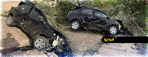 الناظور.. السرعة المفرطة تؤدي لحادث سيارة خطير