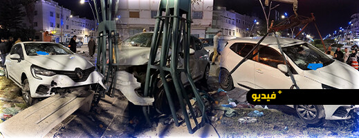 حادث سير مروع بأزغنغان يصيب أربع نساء وطفلا ويخلف أضرارا جسيمة