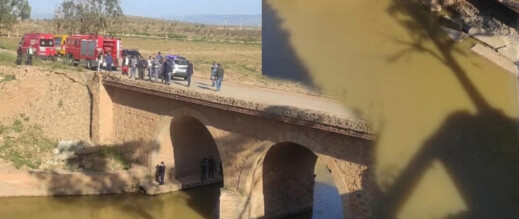 انتشال جثة شخص من أسفل قنطرة 