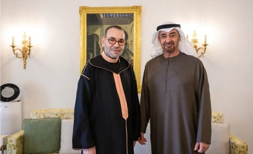 لقاء أخوي بالرباط يجمع الملك محمد السادس ورئيس دولة الإمارات لقاء أخوي بالرباط يجمع الملك محمد السادس ورئيس دولة الإمارات