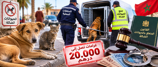 غرامات تصل إلى 20 ألف درهم وحبس للمخالفين.. هذه أبرز مقتضيات قانون الحيوانات الضالة بالمغرب