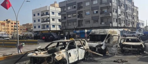 توقيف مشتبه فيه بإحراق سيارة عمومية خلال أحداث الشغب بمحيط معبر مليلية